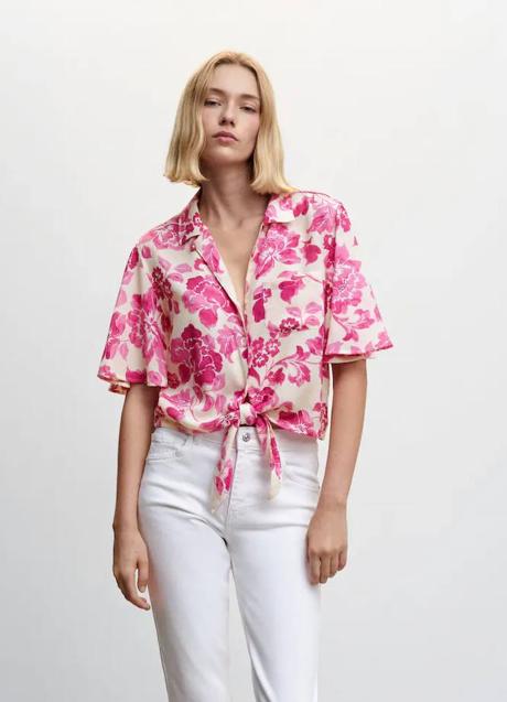 Imagen - Camisa con floral print rosa