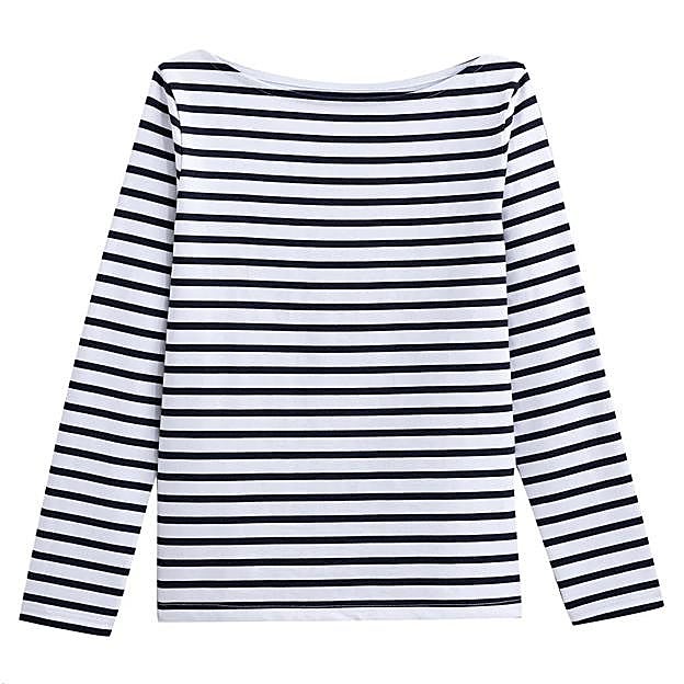 Camiseta de rayas de manga larga de La Redoute.