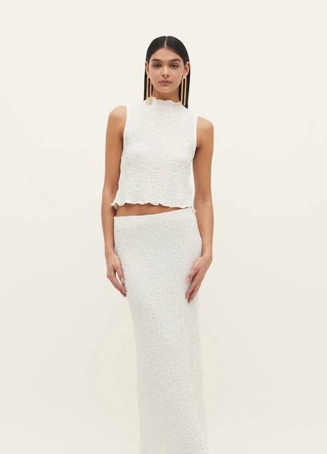 Imagen - Falda elástica larga en tejido con textura