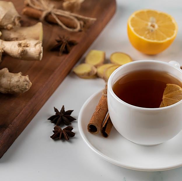 Infusión con jengibre para adelgazar. 