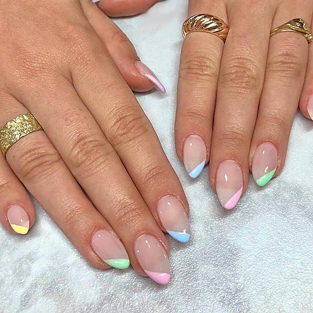 Uñas francesas asimétricas