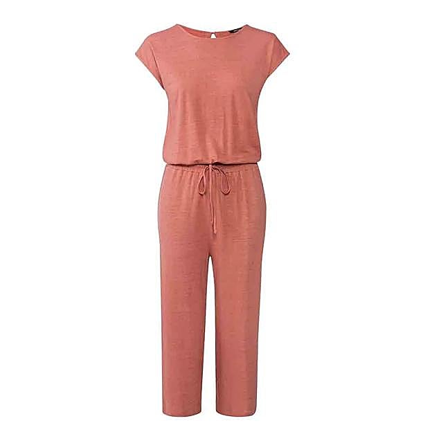 Mono de lino largo en color naranja