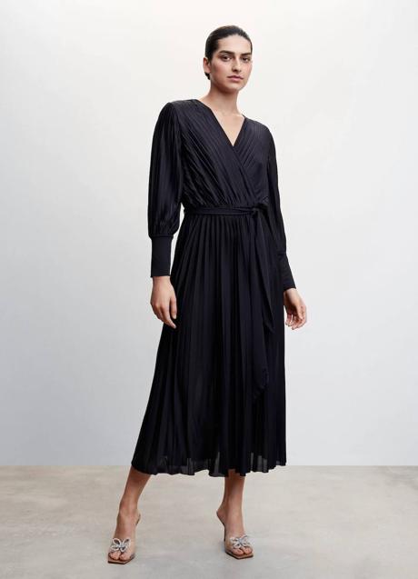 Imagen - Vestido plisado color negro