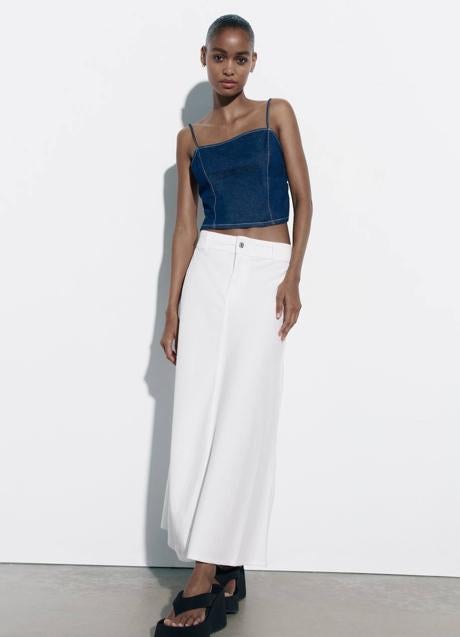 Imagen - Falda vaquera blanca larga