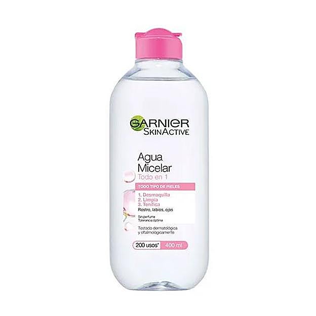 Agua Micelar todo en uno de Garnier. Precio: 1,28 euros
