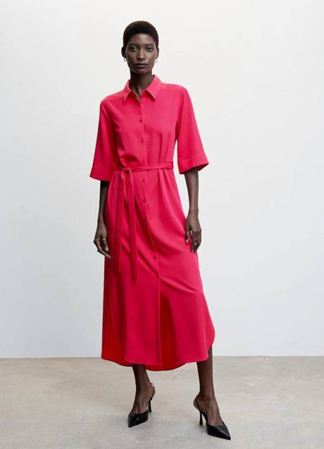 Imagen - Vestido camisero fucsia