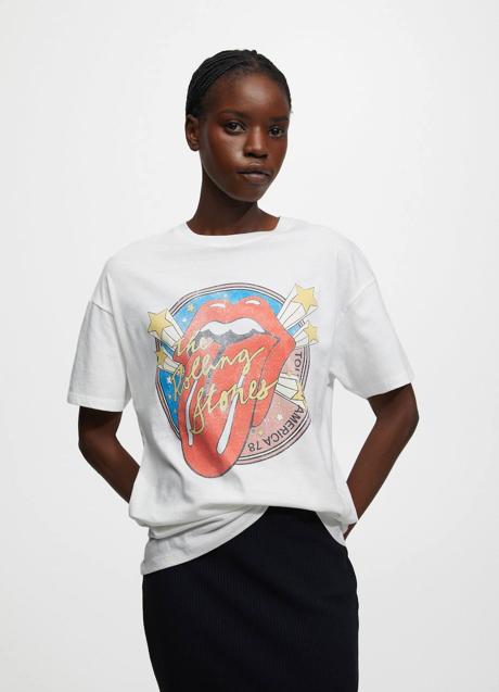 Imagen - Camiseta básica con estampado de Rolling Stones