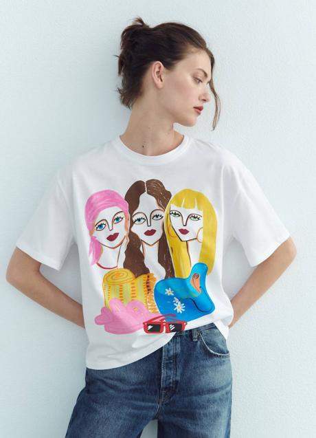 Imagen - Camiseta con estampado de chicas