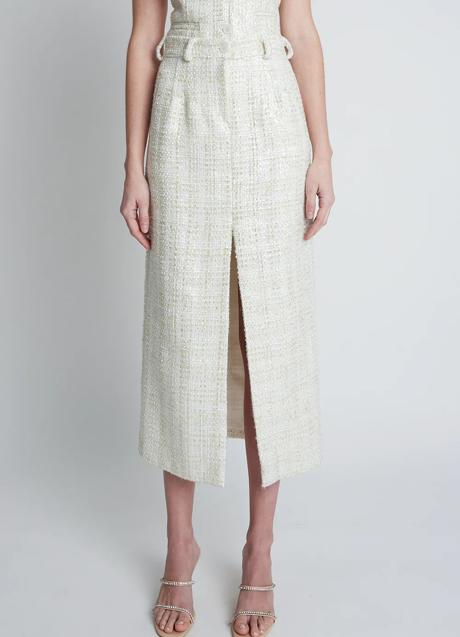 Imagen - Falda abertura midi con abertura de Bleis Madrid. Foto: Bleis Madrid.