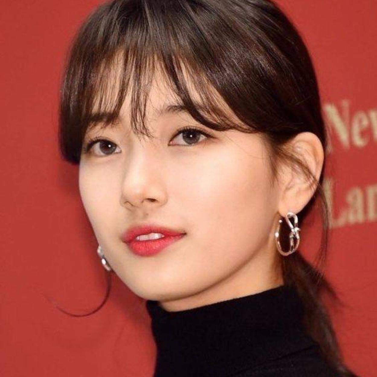 Modelo con flequillo coreano