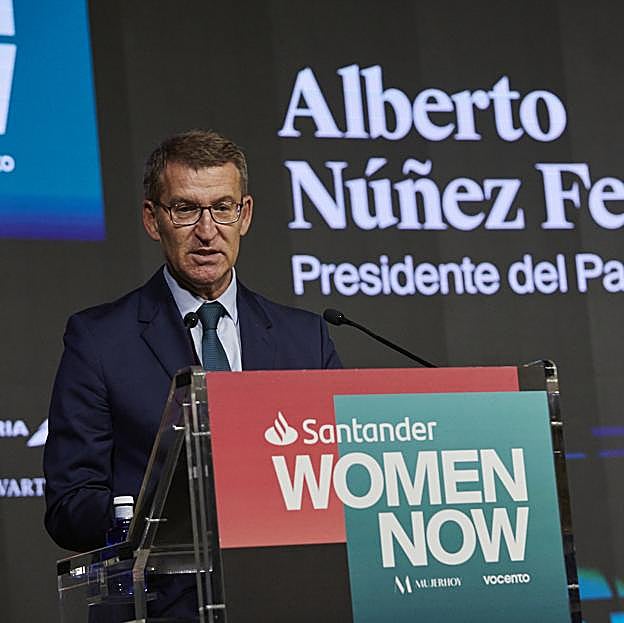 Alberto Núñez Feijóo en la clausura de Santander WomenNOW. 