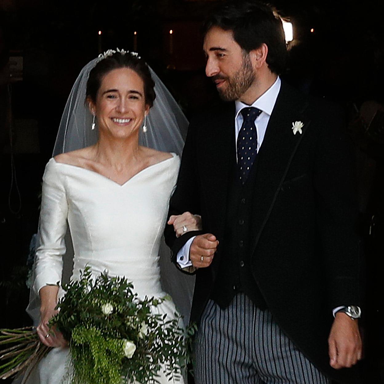 Mónica Remartínez y Ricardo Gómez-Acebo Botín, el día de su boda.