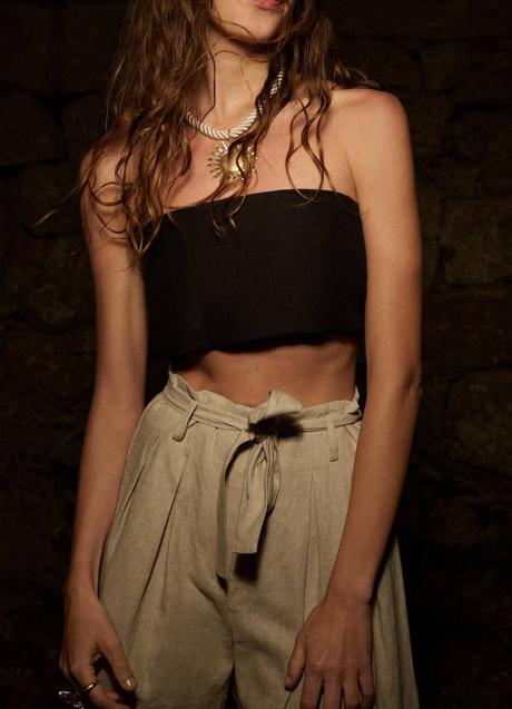 Imagen - Bermudas de lino tipo paperbag