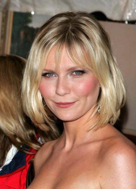 Imagen - Kristen Dunst con flequillo ligero para cara redonda