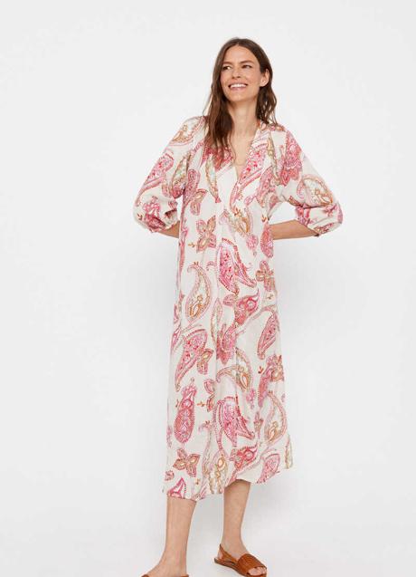 Imagen - Vestido con estampado de paisley. Foto: Cortefiel.