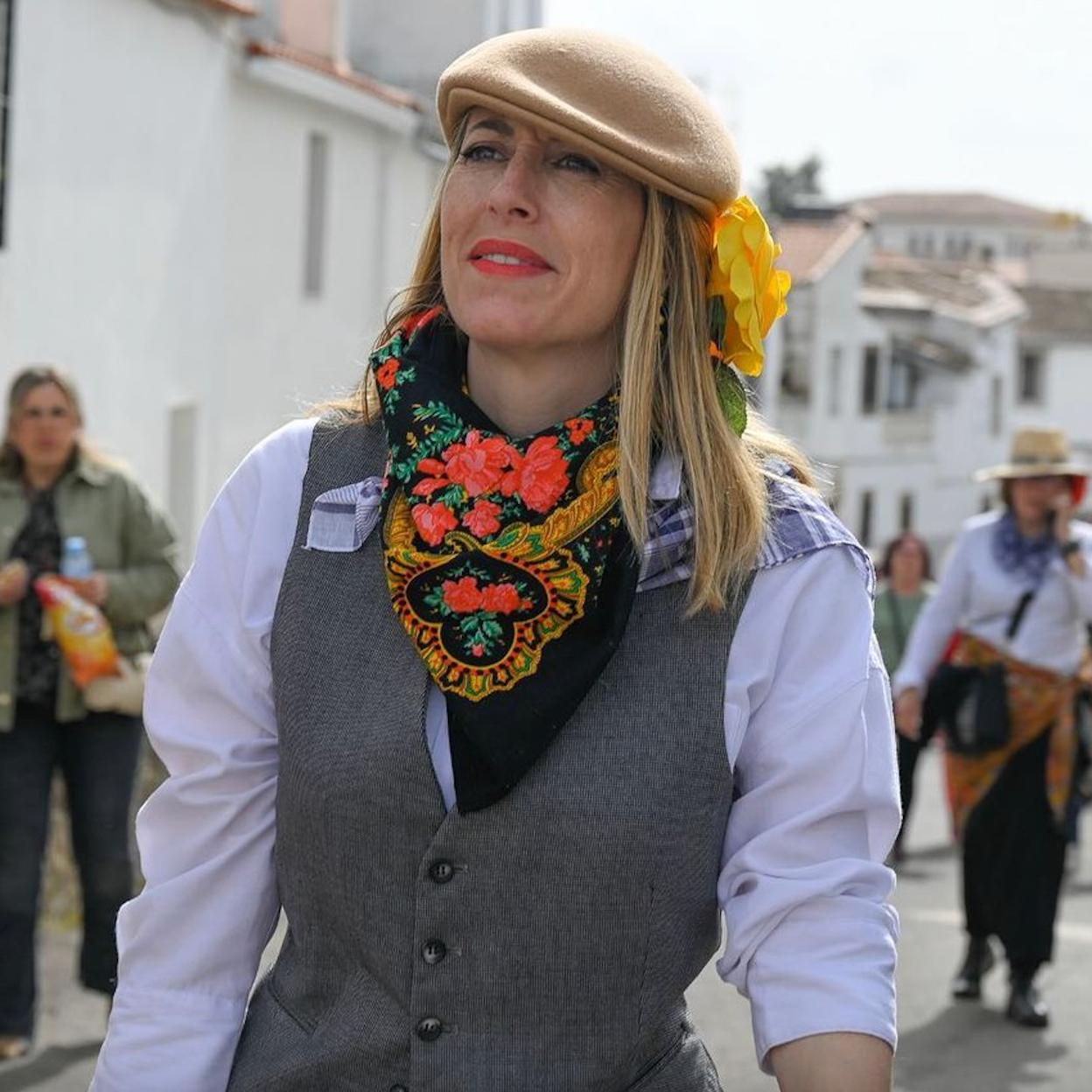María Guardiola el pasado Martes de Carnaval, en la Pedida de la Patatera de Malpartida de Cáceres. 