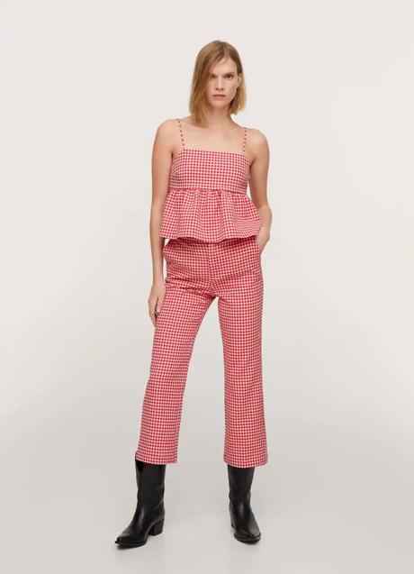 Imagen - Pantalón de cuadros vichy rojo