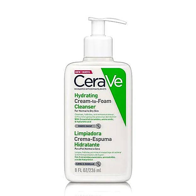 Hydrating Cream to Foam Cleanser de Cerave. Precio: 11,99 euros