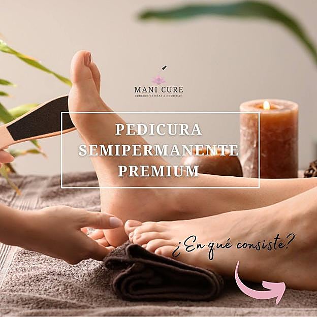 Servicio de pedicura semipermanente premium en Mani Cure Madrid