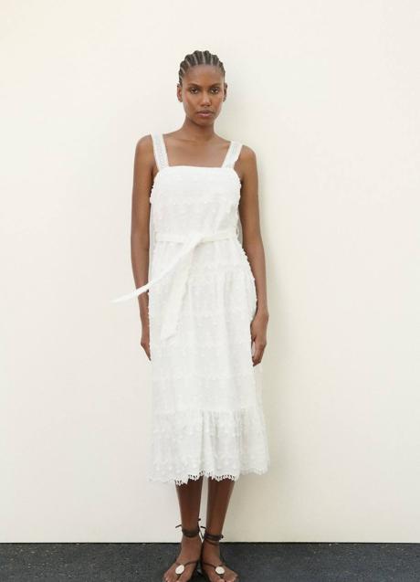 Imagen - Vestido blanco midi con estructura