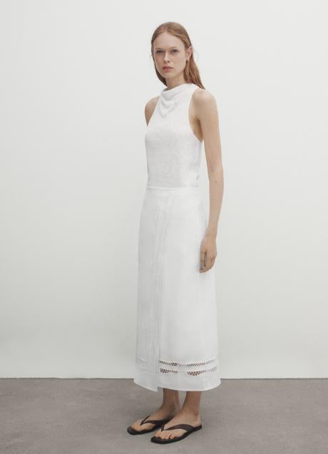 Imagen - Falda blanca de Massimo Dutti (79,99 euros)