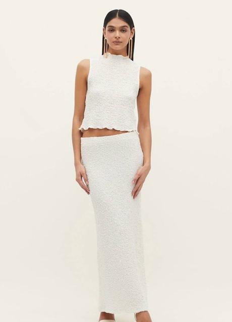 Imagen - Conjunto de top y falda color blanco