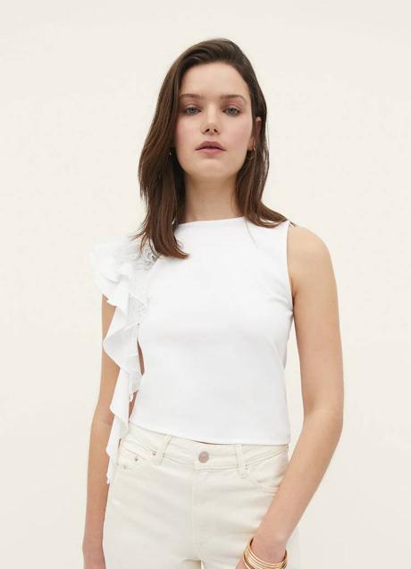 Imagen - Camiseta básica con flor 3D