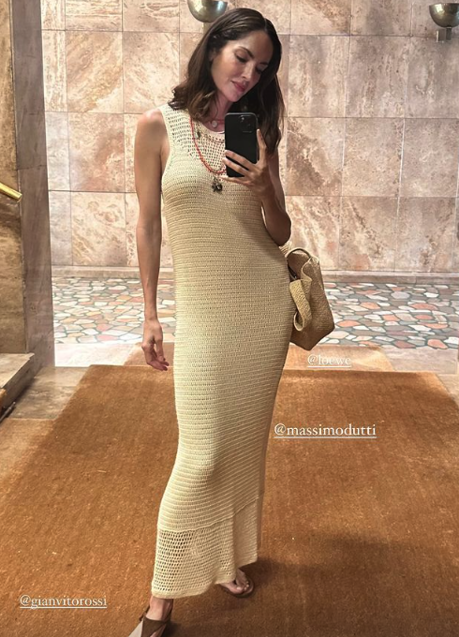 Imagen - Eugenia Silva con vestido de crochet de Massimo Dutti. Foto: @eusilva