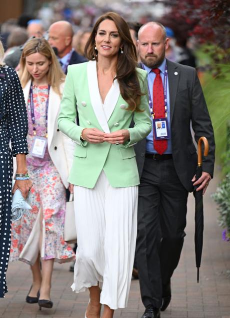 Imagen - Kate Middleton con blazer verde en Wimbledon. Foto: Getty.