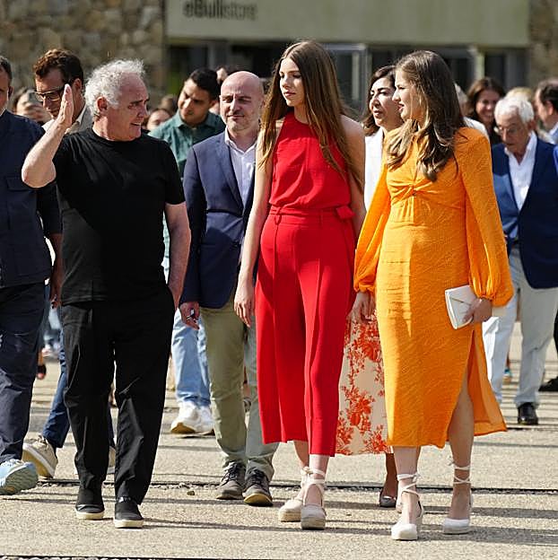 Ferrán Adriá con la princesa Leonor y la infanta Sofía.