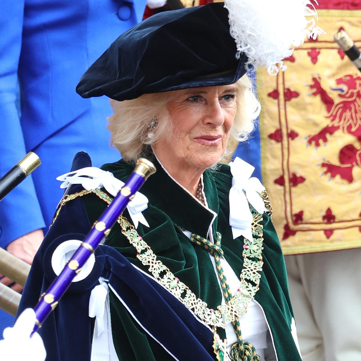 Camilla en la coronación en Escocia