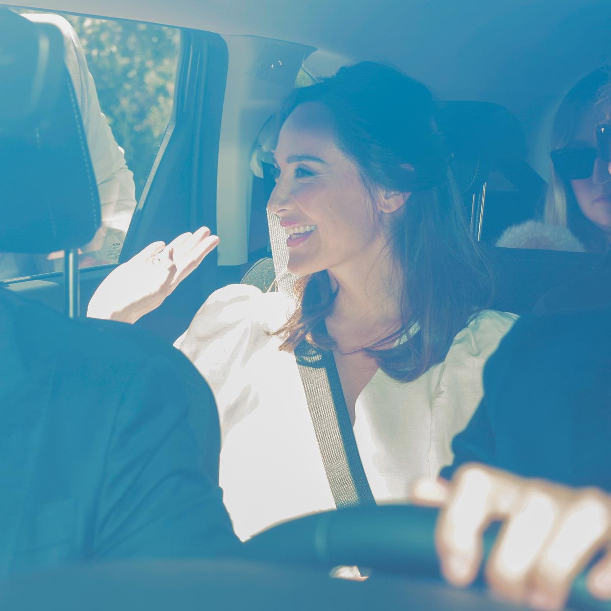 Tamara Falcó en su llegada a El Rincón.