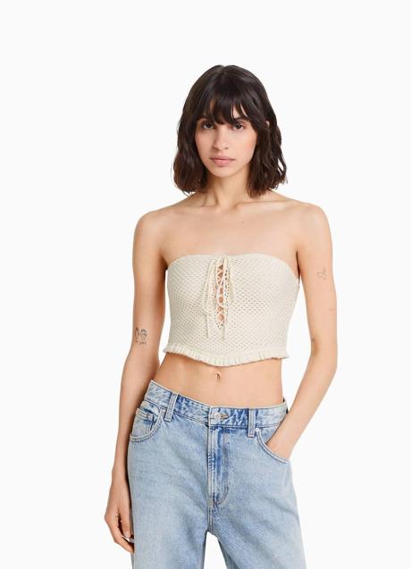 Imagen - Top palabra de honor de crochet