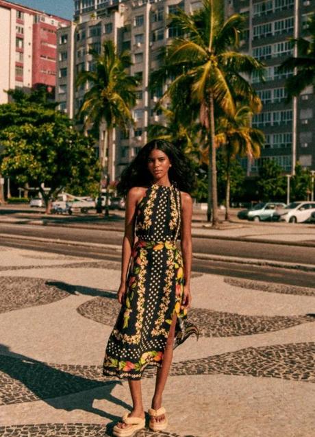 Imagen - Falda estampada veraniega con abertura