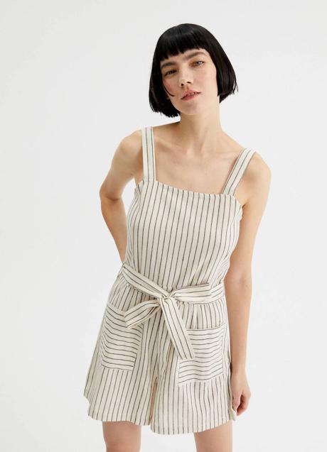 Imagen - Mono corto con estampado a rayas