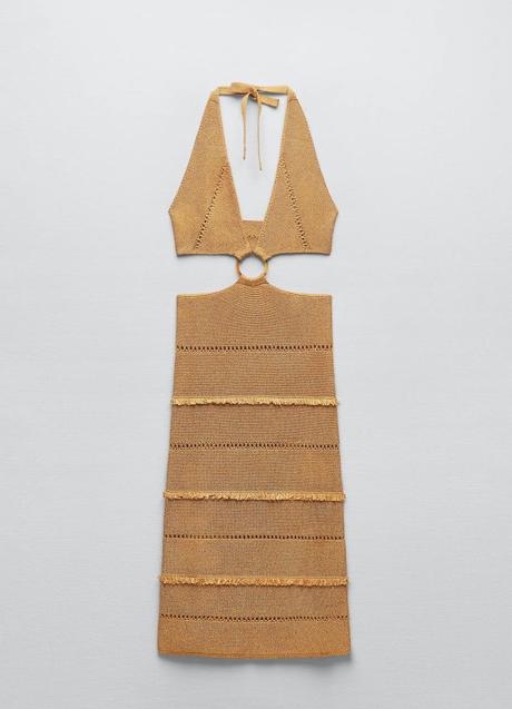 Imagen - Vestido de punto dorado con cut out