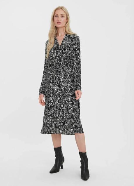 Imagen - Vestido midi de lunares con cinturón