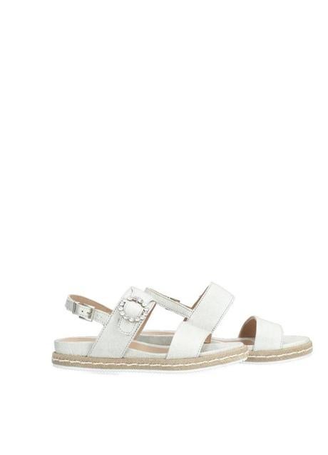 Imagen - Sandalias planas con purpurina y joya