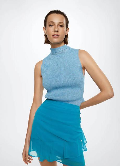 Imagen - Minifalda de volantes turquesa