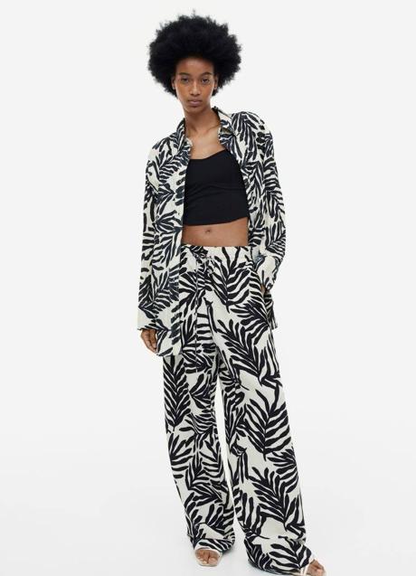 Imagen - Pantalón con estampado veraniego de hojas