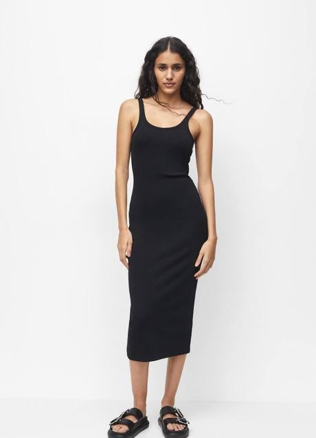 Imagen - Vestido negro midi básico