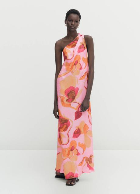 Imagen - Vestido largo asimétrico con floral print