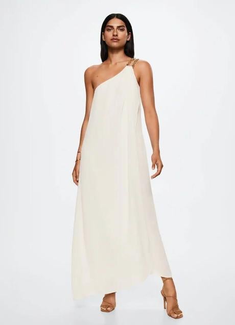 Imagen - Vestido asimétrico capa con cadenas