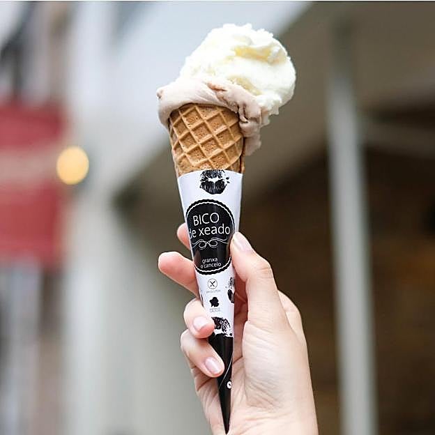 Los helados de Bico de Xeado están elaborados con leche de vacas de sus propias granjas.