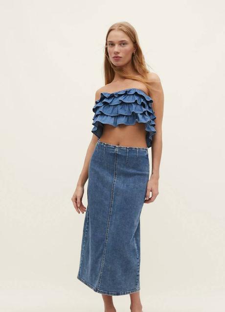 Imagen - Falda midi denim de tubo