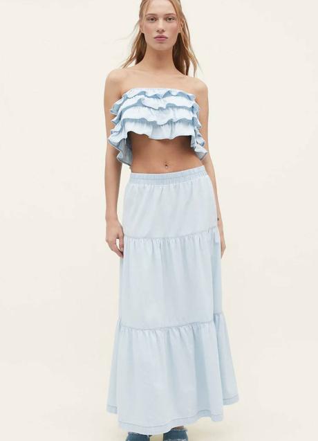 Imagen - Falda denim estilo campesina