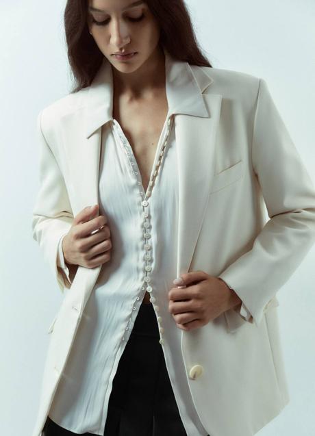 Imagen - Camisa satinada color blanco