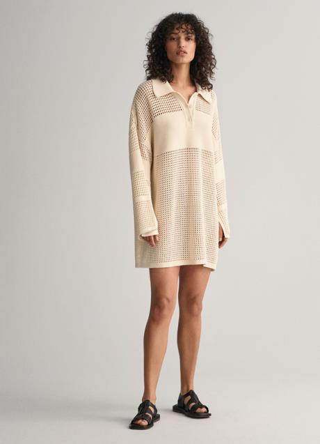 Imagen - Vestido de punto calado en crema de Gant. Foto: Gant.