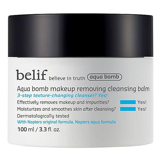 Aqua bomb makeup removing cleansing balm de Belif. Precio: 32,99 euros