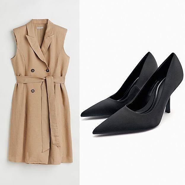 Vestido de H&M y zapatos de Zara